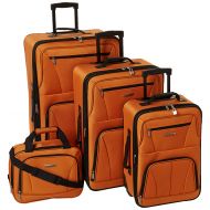 Match Rockland 4 Pc Luggage Set, Orange