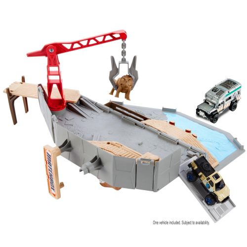  Jurassic World Vehicles Matchbox Jurassic World Portable Harbor Rescue Playset