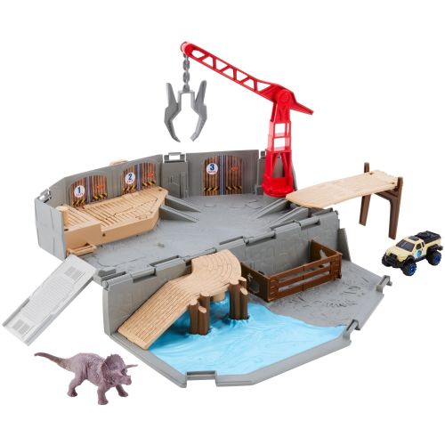  Jurassic World Vehicles Matchbox Jurassic World Portable Harbor Rescue Playset