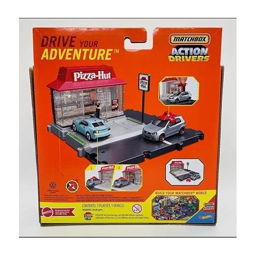  Mattel Matchbox Action Drivers Pizza Hut Pizza Run Playset