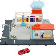 Matchbox Cars Playset, Action Drivers Super Clean Car Wash with 1 Toy Chevrolet Corvette in 1:64 Scale, Lights & Sounds