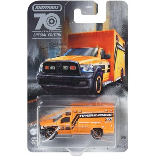  Matchbox 2023 70th Anniversary Special Edition Moving Parts Complete Set of 5 Diecast Vehicles from HMV12-956A Release