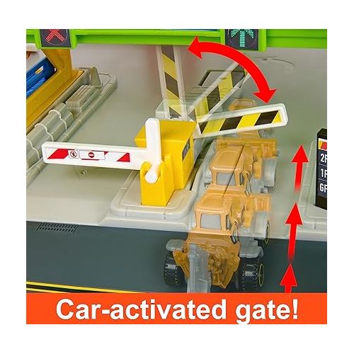  Matchbox Cars Playset, Action Drivers Epic Construction Yard, 20-in Tall Crane & 1:64 Scale Toy Construction Vehicle