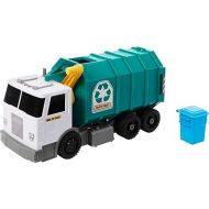 Matchbox 15-inch Recycling Truck, Lights & Sounds, Toy Cards for Kids Made from 80% ISCC-Certified Plastic* (*Mass Balance Approach)