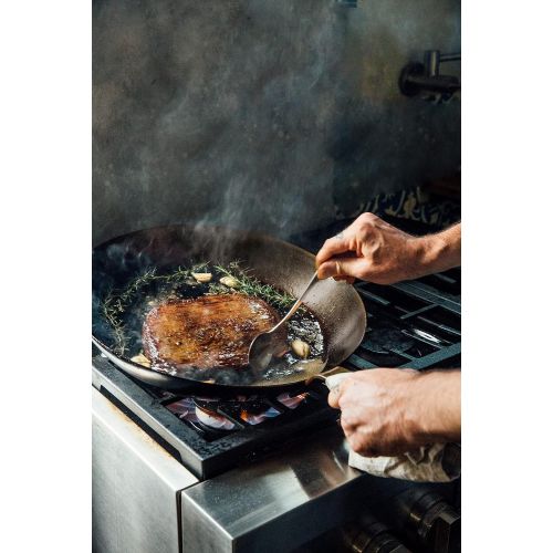  [아마존베스트]Matfer Bourgeat Black Steel Round Fry Pan, 8 5/8