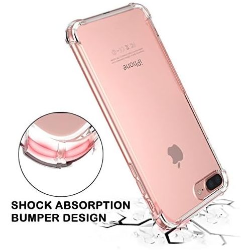  [아마존베스트]for iPhone 7 Plus Case, for iPhone 8 Plus Case, Matone Crystal Clear Shock Absorption Technology Bumper Soft TPU Cover Case for iPhone 7 Plus (2016)/iPhone 8 Plus (2017) - Clear