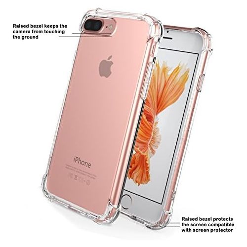  [아마존베스트]for iPhone 7 Plus Case, for iPhone 8 Plus Case, Matone Crystal Clear Shock Absorption Technology Bumper Soft TPU Cover Case for iPhone 7 Plus (2016)/iPhone 8 Plus (2017) - Clear