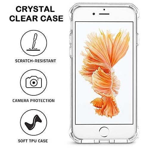  [아마존베스트]for iPhone 7 Plus Case, for iPhone 8 Plus Case, Matone Crystal Clear Shock Absorption Technology Bumper Soft TPU Cover Case for iPhone 7 Plus (2016)/iPhone 8 Plus (2017) - Clear