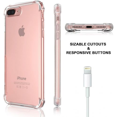  [아마존베스트]for iPhone 7 Plus Case, for iPhone 8 Plus Case, Matone Crystal Clear Shock Absorption Technology Bumper Soft TPU Cover Case for iPhone 7 Plus (2016)/iPhone 8 Plus (2017) - Clear