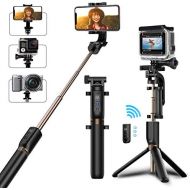 [아마존베스트]Selfie Stick Tripod, Matone Bluetooth Selfie Stick with Tripod Stand and Detachable Remote, Extendable Monopod for iPhone X/XS Max/XR/8 Plus/7/6S Plus, Galaxy S10/S10 Plus/S10e, Go