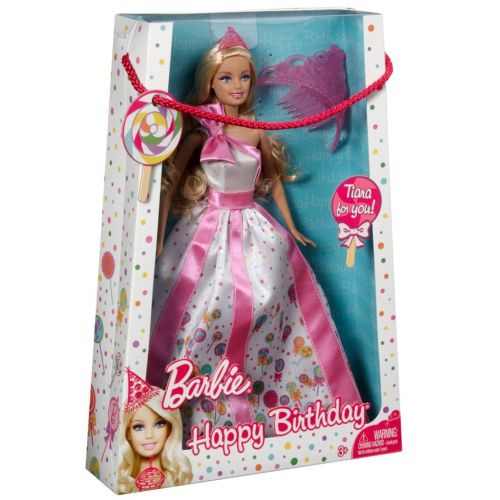 마텔 Barbie Princess Happy Birthday Doll with Tiara