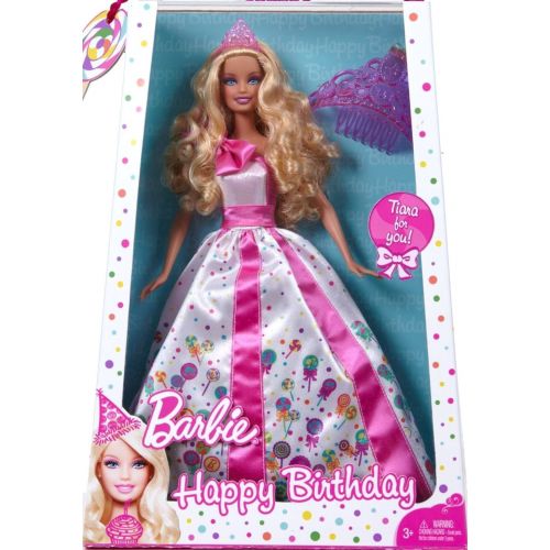 마텔 Barbie Princess Happy Birthday Doll with Tiara