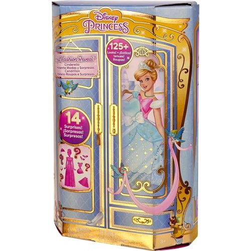 마텔 Mattel Disney Princess Cinderella Fashion Doll & Mystery Friend with 12 Surprise Fashions & Accessories, Unboxing Toy