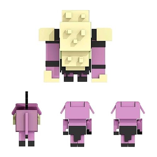 마텔 Mattel Minecraft Legends Nether Invasion Pack, Set of 4 Action Figures with Attack Action and Accessories