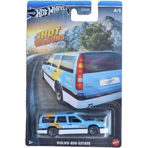 마텔 Mattel Hot Wheels Hot Wagons, Set of 5 ['64 Chevy Nova Wagon, Custom '66 GTO Wagon, Datsun Bluebird Wagon, Volvo 850 Estate, and '17 Audi rs 6 Avant]