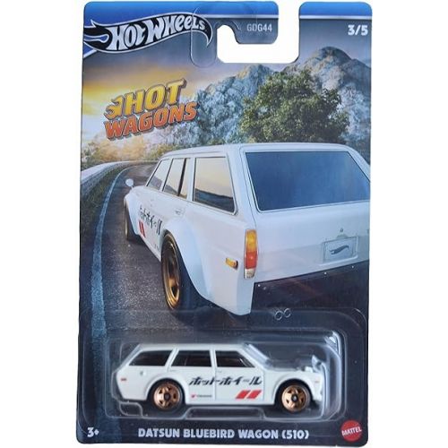 마텔 Mattel Hot Wheels Hot Wagons, Set of 5 ['64 Chevy Nova Wagon, Custom '66 GTO Wagon, Datsun Bluebird Wagon, Volvo 850 Estate, and '17 Audi rs 6 Avant]