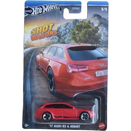 마텔 Mattel Hot Wheels Hot Wagons, Set of 5 ['64 Chevy Nova Wagon, Custom '66 GTO Wagon, Datsun Bluebird Wagon, Volvo 850 Estate, and '17 Audi rs 6 Avant]