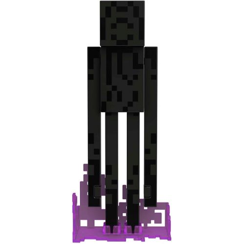 마텔 Mattel Minecraft Diamond Level Enderman Action Figure & Die-Cast Accessories, Collectible Toy Inspired by Video Game, 5.5 inch