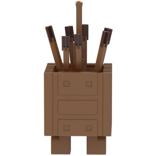 마텔 Mattel Minecraft Legends Action Figure, Plank Golem with Attack Action & Accessory, Collectible Toy, 3.25-inch