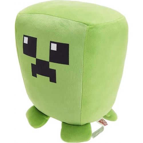 마텔 Minecraft Cuutopia 10-in Creeper Plush Character, Soft Rounded Pillow Doll, Video Game-Inspired Collectible Toy Gift for Ages 3 Years & Older