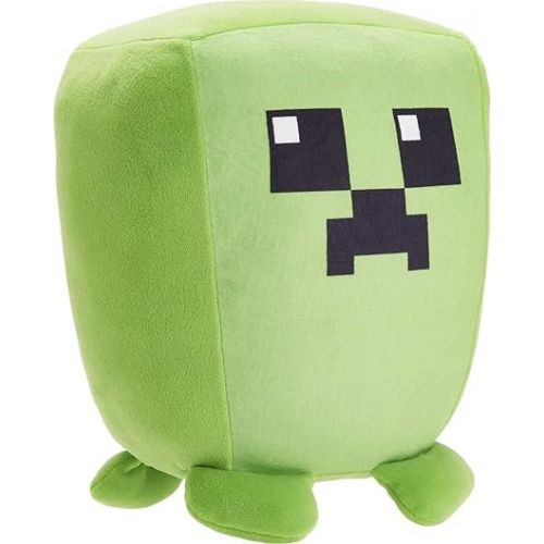 마텔 Minecraft Cuutopia 10-in Creeper Plush Character, Soft Rounded Pillow Doll, Video Game-Inspired Collectible Toy Gift for Ages 3 Years & Older