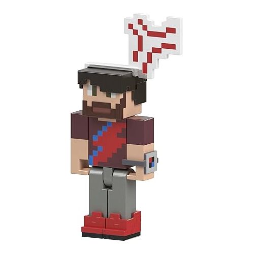 마텔 Mattel Minecraft Creator Series Action Figure & Accessories Set, 3.25-in Scale Camp Enderwood Rougarou & DLC Codes