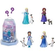Mattel Disney Frozen Toys, Small Doll Ice Reveal with Squishy Ice Gel & 6 Surprises Including Character Friend & Play Pieces (Dolls May Vary)