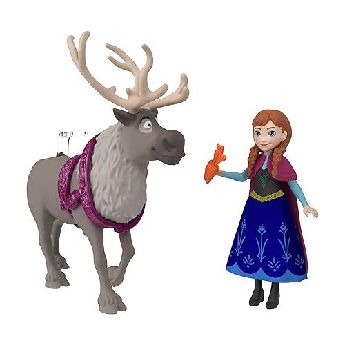 마텔 Mattel Disney Frozen Toy Set with 6 Key Characters, Classic Storybook Playset, 4 Small Dolls, 2 Figures & Accessories, Inspired by the Movie