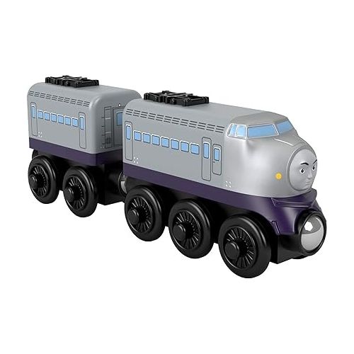 마텔 Thomas & Friends Wood Kenji push-along train engine for toddlers and preschool kids ages 2 years and up