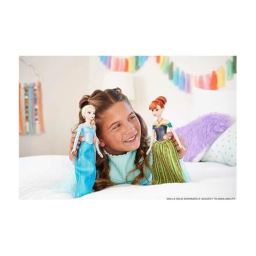 마텔 Mattel Disney Frozen Toys, Singing Anna Doll with Signature Clothing, Sings “For the First Time in Forever” from the Movie Frozen