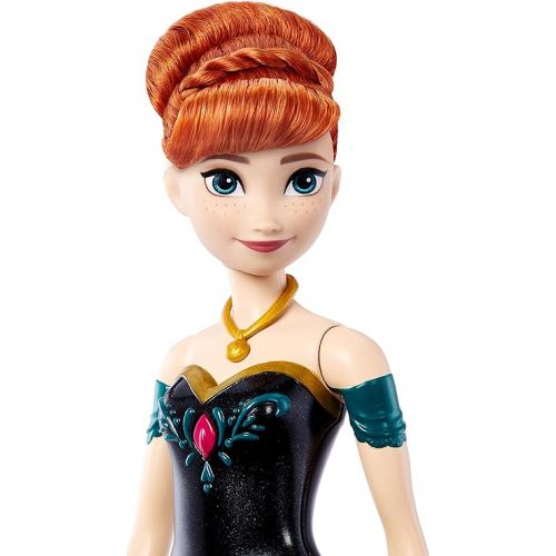 마텔 Mattel Disney Frozen Toys, Singing Anna Doll with Signature Clothing, Sings “For the First Time in Forever” from the Movie Frozen