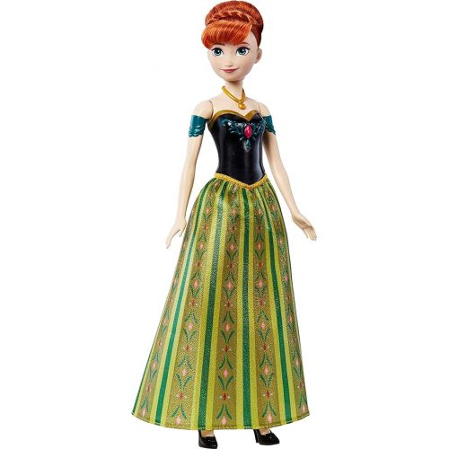 마텔 Mattel Disney Frozen Toys, Singing Anna Doll with Signature Clothing, Sings “For the First Time in Forever” from the Movie Frozen