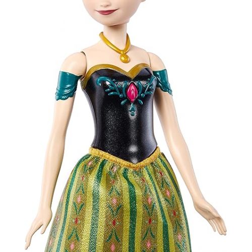 마텔 Mattel Disney Frozen Toys, Singing Anna Doll with Signature Clothing, Sings “For the First Time in Forever” from the Movie Frozen