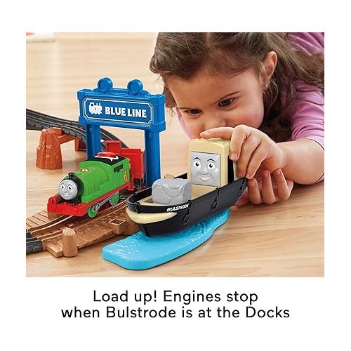 마텔 Thomas & Friends Talking Thomas & Percy Train Set, Motorized Train and Track Set for Preschool Kids Ages 3 Years and Older