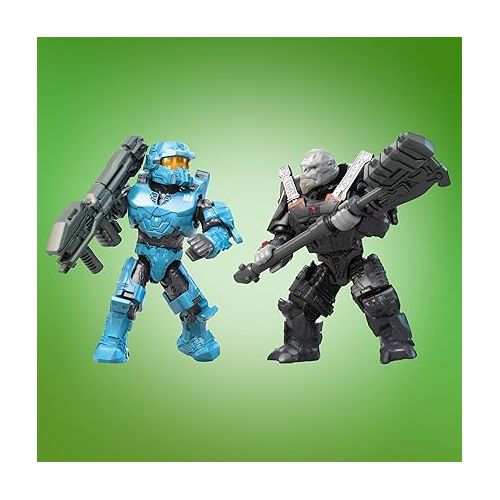 마텔 MEGA Halo Infinite Toy Vehicle Building Sets, Chopper Takedown Motorcycle With 2 Poseable, Collectable Micro Action Figures and Accessories