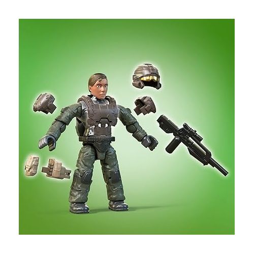 마텔 Mega Construx Halo UNSC Marine Platoon Pack Construction Set, Building Toys for Kids , Brown