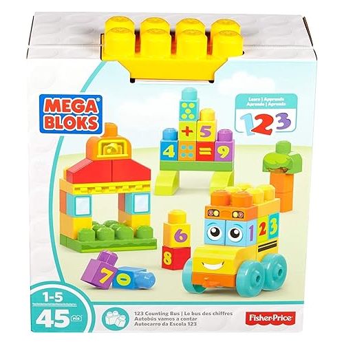 마텔 Mega Bloks Building Basics 123 Counting Bus