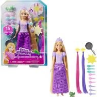 Mattel Disney Princess Rapunzel Fashion Doll with 2 Color-Change Hair Extensions & 10 Hairstyling Pieces, Inspired by the Disney Movie Tangled