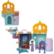 Mattel Disney Princess Jasmine Doll House Stackable Castle with Small Jasmine Doll, 2 Character Friends & 7 Accessories
