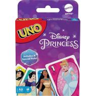 Mattel Games UNO Disney Princesses Card Game for Kids & Family, Themed Deck & Special Rule, 2-10 Players