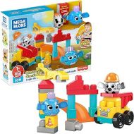 Mega Bloks Peek A Blocks Construction Site, Building Toys for Toddlers (30 Pieces)