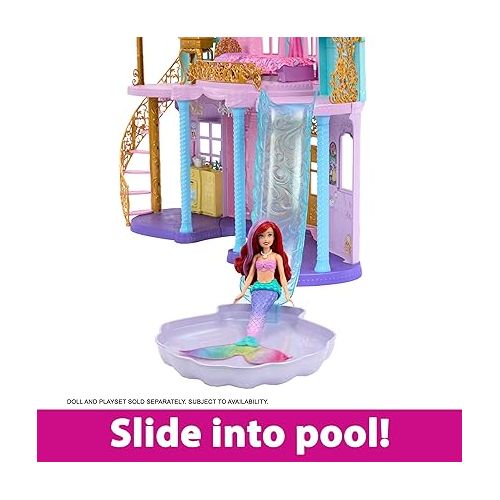 마텔 Mattel Disney Princess Toys, Ultimate Castle Doll House with Lights & Sounds, 3 Levels, 25+ Furniture Play Pieces & Accessories, 4 ft Tall