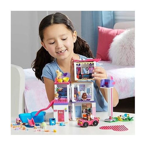 마텔 MEGA Barbie Color Reveal Building Toys Set, DreamHouse with 545 Pieces, 5 Micro-Dolls, 6 Pets and Accessories, 30 + Surprises, Kids Ages 6+ Years