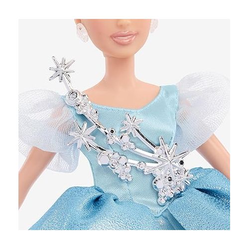 마텔 Mattel Disney Toys, Collector Cinderella Doll to Celebrate Disney 100 Years of Wonder, Inspired by Disney Movie, Gifts for Kids and Collectors