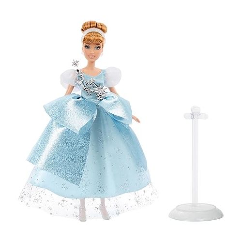 마텔 Mattel Disney Toys, Collector Cinderella Doll to Celebrate Disney 100 Years of Wonder, Inspired by Disney Movie, Gifts for Kids and Collectors