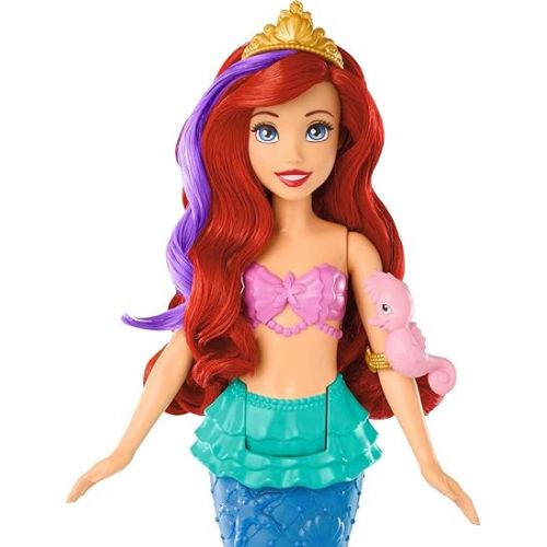 마텔 Mattel Disney Princess Toys, Ariel Swimming Mermaid Fashion Doll with Color-Change Hair & Tail, Inspired by The Little Mermaid Movie