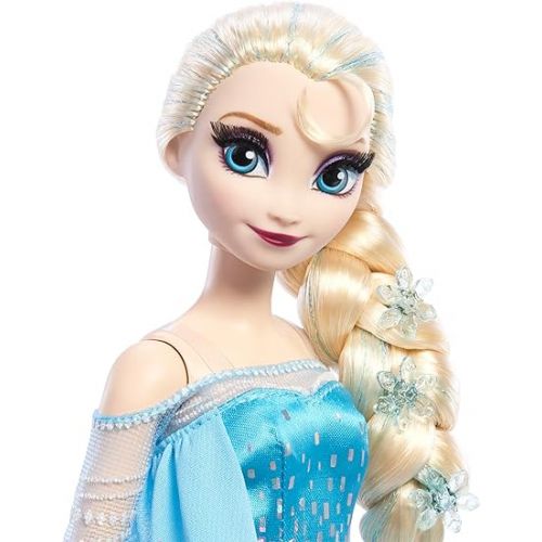 마텔 Mattel Disney Frozen Anna & Elsa Doll Set, 2 Disney Princess Collector Fashion Dolls Celebrating Disney 100 Years of Wonder, Inspired by the Movie