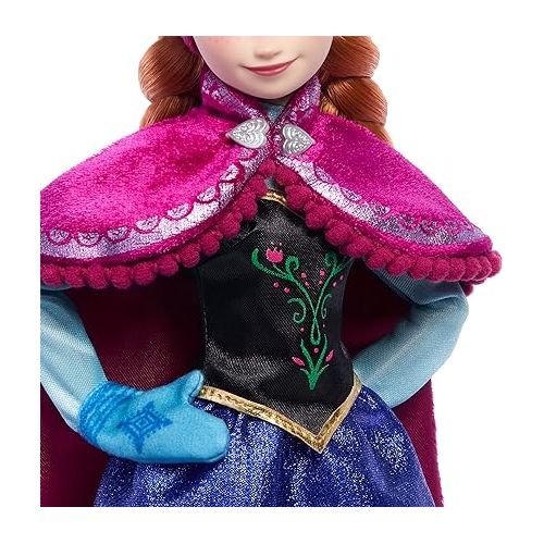 마텔 Mattel Disney Frozen Anna & Elsa Doll Set, 2 Disney Princess Collector Fashion Dolls Celebrating Disney 100 Years of Wonder, Inspired by the Movie