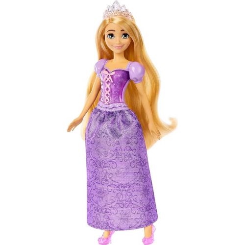 마텔 Mattel Disney Princess Toys, Rapunzel Fashion Doll, Sparkling Look with Blonde Hair, Blue Eyes & Tiara Accessory, Inspired by the Movie Tangled