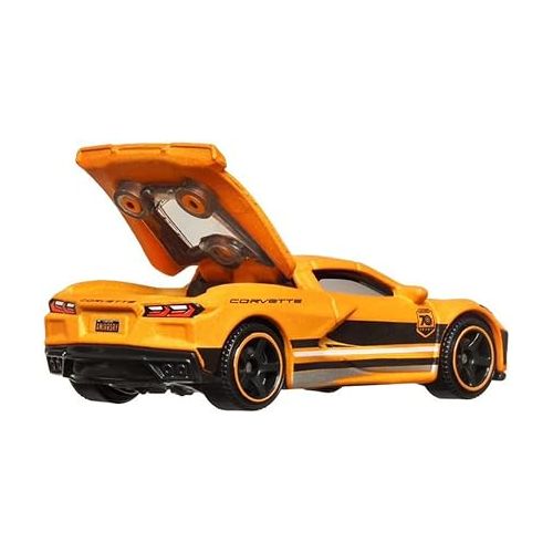 마텔 Matchbox Moving Parts 70 Years Special Edition Die-Cast Vehicle - HMV12 ~ Inspired by 2020 Chevy Corvette ~ 2/5 Orange and Black